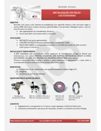 METALIZAÇÃO EM PEÇAS GALVANIZADAS